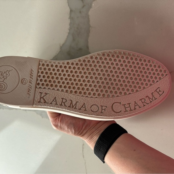 Karma of Charm hand painted leather sneakers size 9.5 or 42 - Picture 4 of 6